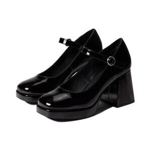 Steve Madden Mingle Black Patent Platform Mary Jane Pumps Size 8.5